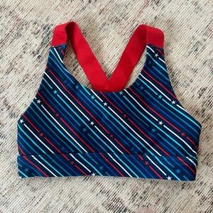 DSG Kids' Girls Striped Sports Bra xs 6-7